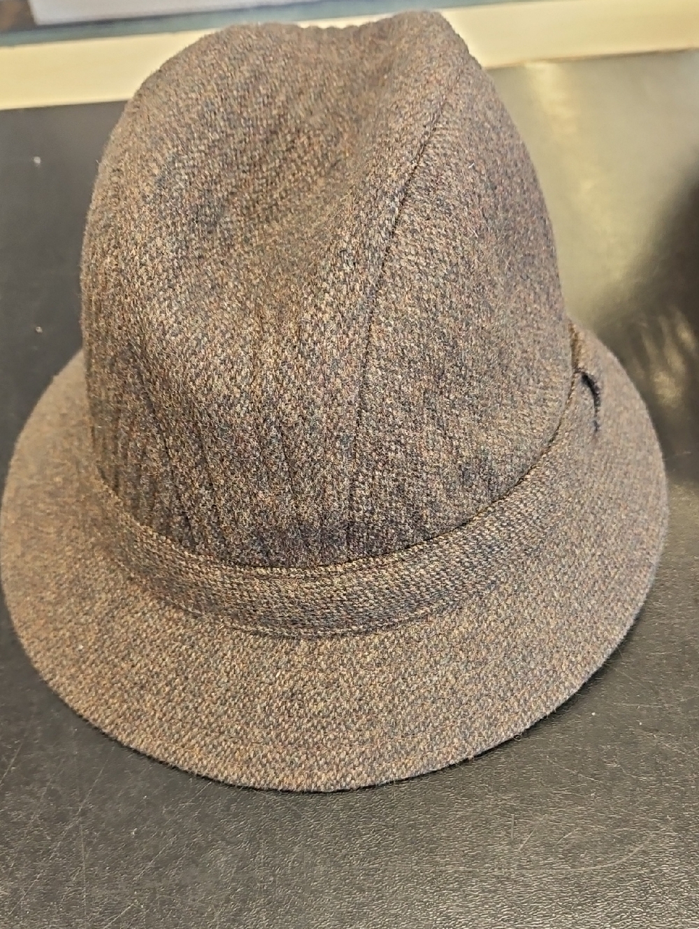 Vintage Pendleton Wool Brown Tweed Hat Sz XL